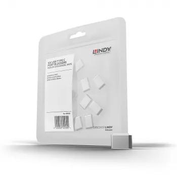 Lindy USB Type C pordiblokaatorid (ilma võtmeta) - 10 tk pakend, valge