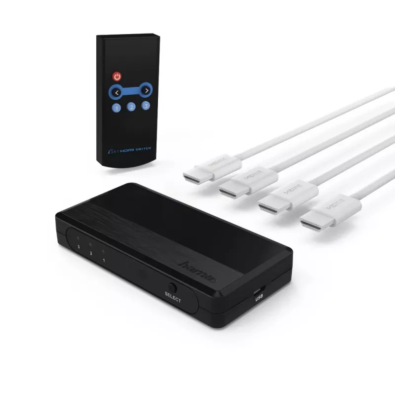 Hama 00121760 Video Switch HDMI Must 1080p DTS-HD Dolby Digital
