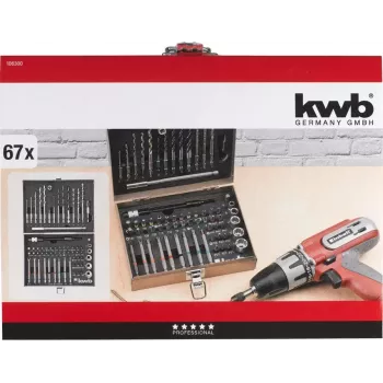 Puuri- ja kruvikeerajakomplekt KWB 106300 67 tk