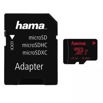 Välkmälu Hama 128GB UHS-I Class 3 microSDXC