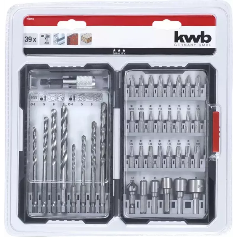 Puurikomplekt KWB Universal 39 tk