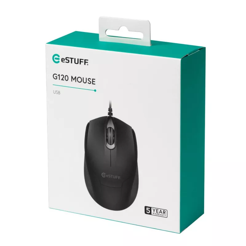 eSTUFF GLB213002 hiir kontor Mõlemakäeline USB Type-A Optiline 1200 DPI