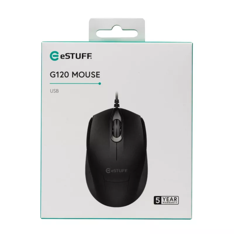 eSTUFF GLB213002 hiir kontor Mõlemakäeline USB Type-A Optiline 1200 DPI