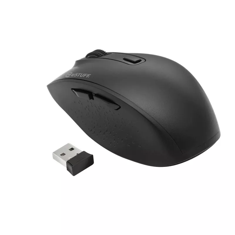 eSTUFF GLB214002 hiir kontor paremakäeline RF-juhtmevaba + Bluetooth IR LED 1800 DPI
