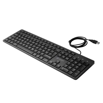 eSTUFF GLB211402 klaviatuur kontor USB QWERTZ Saksa must