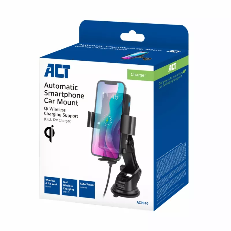 ACT automaatne nutitelefoni auto kinnitus AC9010 juhtmevaba laadimisega