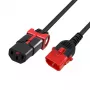 ACT Powercord C13 IEC Lock+ - C14 IEC Lock Dual Locking must 1 m, PC3601