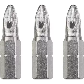 Kruvikeeraja otsakute komplekt KWB 121101 — 3 tk, Pozidriv PZ1, pikkus 25 mm, 1/4-tolline vars
