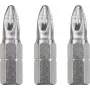 Kruvikeeraja otsakute komplekt KWB 121101 — 3 tk, Pozidriv PZ1, pikkus 25 mm, 1/4-tolline vars
