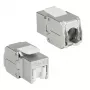 ACT Keystone Jack RJ45 CAT6 varjestatud tööriistavaba katiku ja hõbevalgega