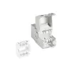 ACT Keystone Jack RJ45 CAT6 varjestatud tööriistavaba katiku ja hõbevalgega