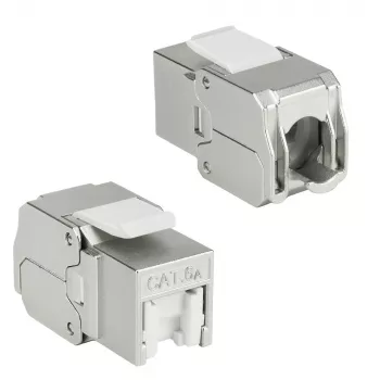 ACT Keystone Jack RJ45 CAT6A varjestatud tööriistavaba, tolmukaitsega