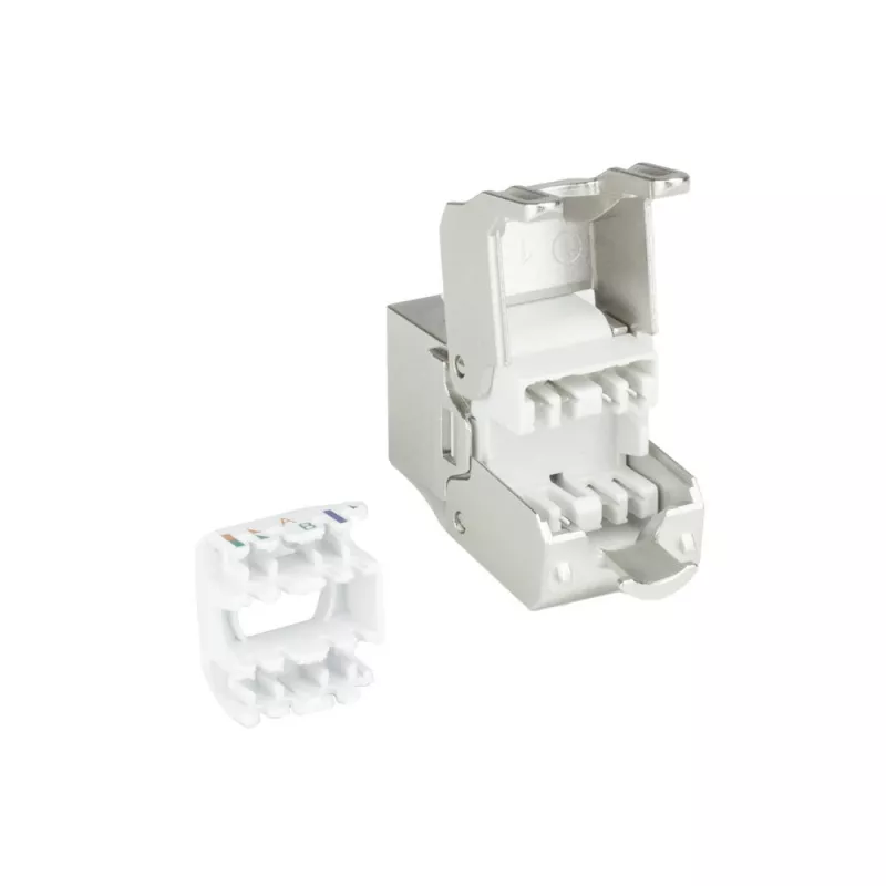 ACT Keystone Jack RJ45 CAT6A varjestatud tööriistavaba, tolmukaitsega