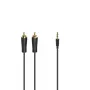 Hama 00205261 helikaabel 3 m 2 x RCA 3.5mm Must