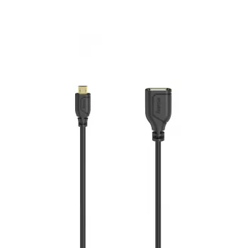Hama Flexi-õhuke USB-kaabel USB 2.0 0,15 m Micro-USB A-USB A Must