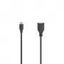 Hama Flexi-õhuke USB-kaabel USB 2.0 0,15 m Micro-USB A-USB A Must