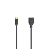 Hama Flexi-õhuke USB-kaabel USB 2.0 0,15 m USB C USB A Must