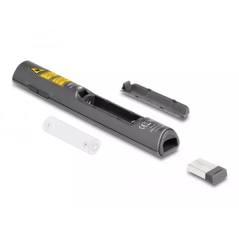 DeLOCK USB-laseresitleja juhtmeta USB RF kaugjuhtimispult punase laserosutiga