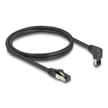 Võrgukaabel DeLOCK RJ45 Cat.8.1 90° ülespoole suunatud 10m Must