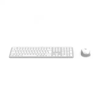 Hama WKM-550 klaviatuur, kaasas hiir, kodu/kontori, RF-juhtmevaba + Bluetooth, QWERTZ, saksa, hall, valge
