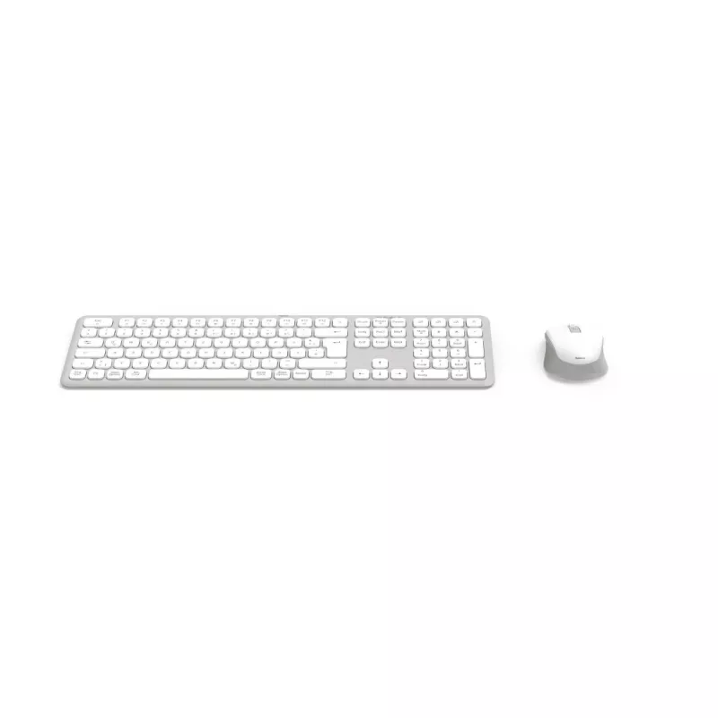 Hama WKM-550 klaviatuur, kaasas hiir, kodu/kontori, RF-juhtmevaba + Bluetooth, QWERTZ, saksa, hall, valge