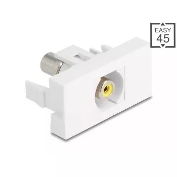 DeLOCK 90856 Keystone'i moodul RCA valge 22,5 mm x 45 mm x 33 mm