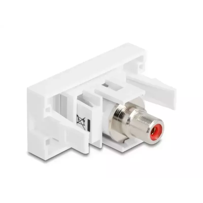 DeLOCK 90857 Keystone-moodul RCA punane valge 22,5 mm 45 mm 33 mm