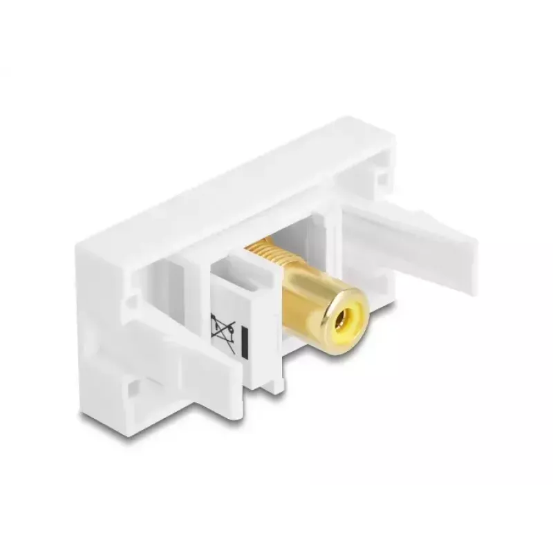 DeLOCK Keystone moodul 90859 RCA-pistik Valge Kollane
