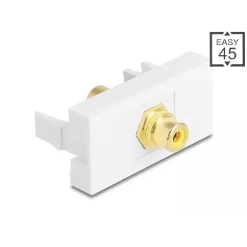 DeLOCK Keystone moodul 90859 RCA-pistik Valge Kollane