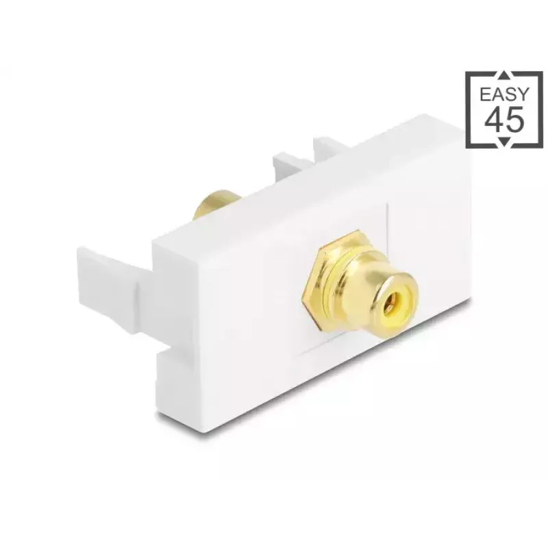 DeLOCK Keystone moodul 90859 RCA-pistik Valge Kollane