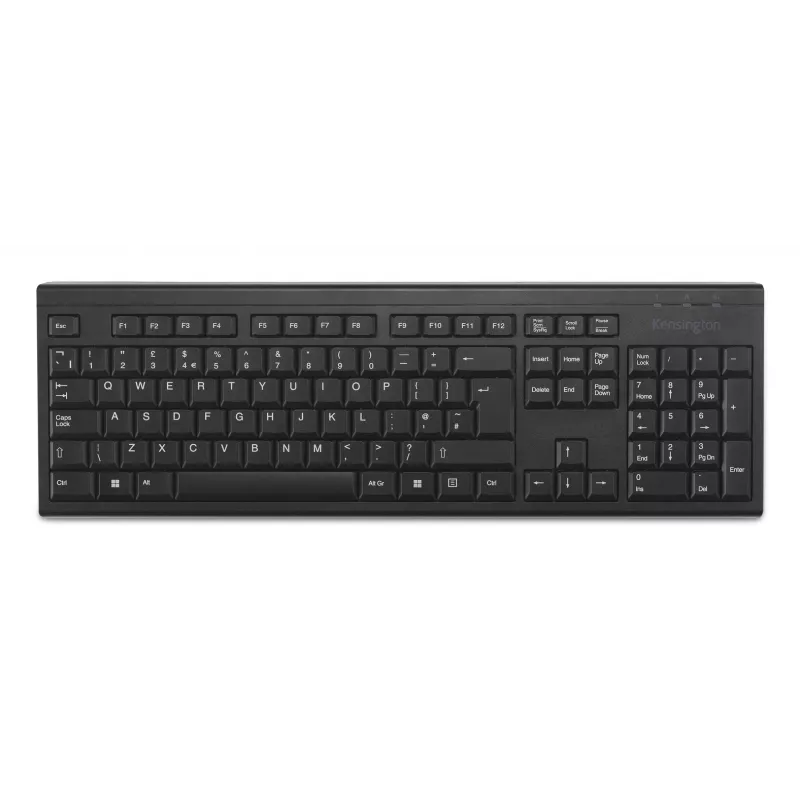 Kensington KB150 EQ juhtmevaba klaviatuur, täissuuruses (100%), juhtmevaba, RF-juhtmevaba, membraan, QWERTY, must