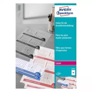 Printmiskile Laser A4 Avery 3491