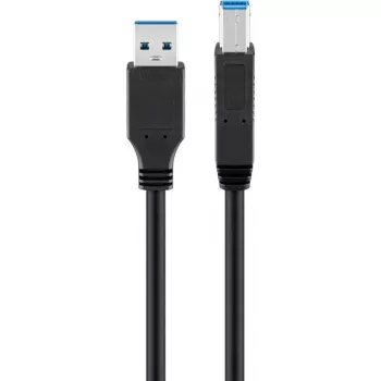 USB-kaabel Goobay 95719 USB 3.2 Gen 1 1m USB A USB B Must
