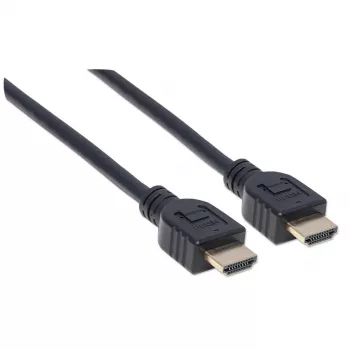 Manhattan HDMI 4K@60Hz kaabel Ethernetiga - CL3 reitinguga, 3 m, sobib seinasiseseks kasutamiseks, kõikideks 4K ja 1080p/HD kasutusteks - uuendamiseks või tuleviku valmisolekuks, isane-isanele, must, Ultra HD 4k x 2k, eluaegne garantii, Premium High Speed