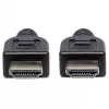 Manhattan HDMI 4K@60Hz kaabel Ethernetiga - CL3 reitinguga, 3 m, sobib seinasiseseks kasutamiseks, kõikideks 4K ja 1080p/HD kasutusteks - uuendamiseks või tuleviku valmisolekuks, isane-isanele, must, Ultra HD 4k x 2k, eluaegne garantii, Premium High Speed