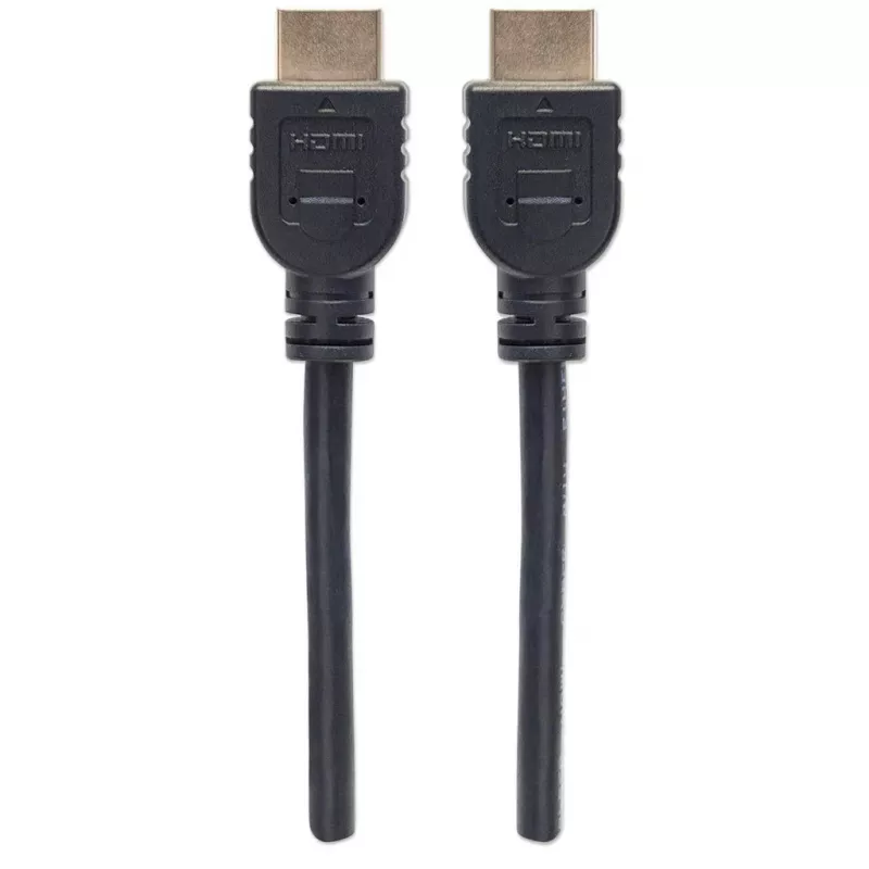 Manhattan HDMI 4K@60Hz kaabel Ethernetiga - CL3 reitinguga, 3 m, sobib seinasiseseks kasutamiseks, kõikideks 4K ja 1080p/HD kasutusteks - uuendamiseks või tuleviku valmisolekuks, isane-isanele, must, Ultra HD 4k x 2k, eluaegne garantii, Premium High Speed