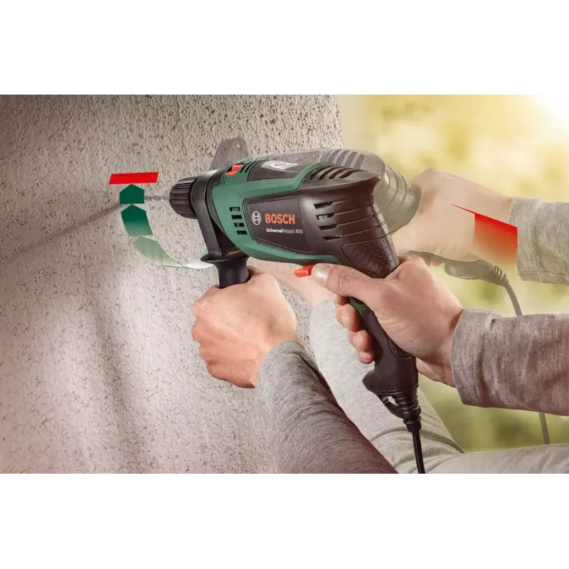 Bosch Universal Impact 800 3000 RPM võtmeta 1,7 kg must, roheline