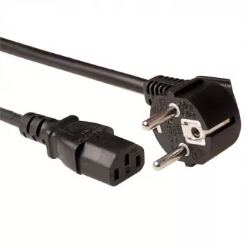 ACT Powercord LSZH toitejuhe CEE 7/7 isane (nurga all) - C13 must 2 m