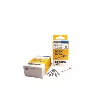 Pimekruvi GESIPA 1432058 terasest hall 9,5mm pea 4,8mm saba 10mm pikkus