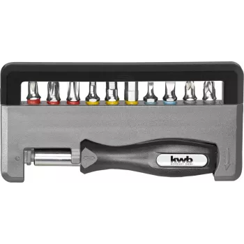 Kruvikeeramisotsakute komplekt KWB Industrial Steel Standard Handy Bit Box