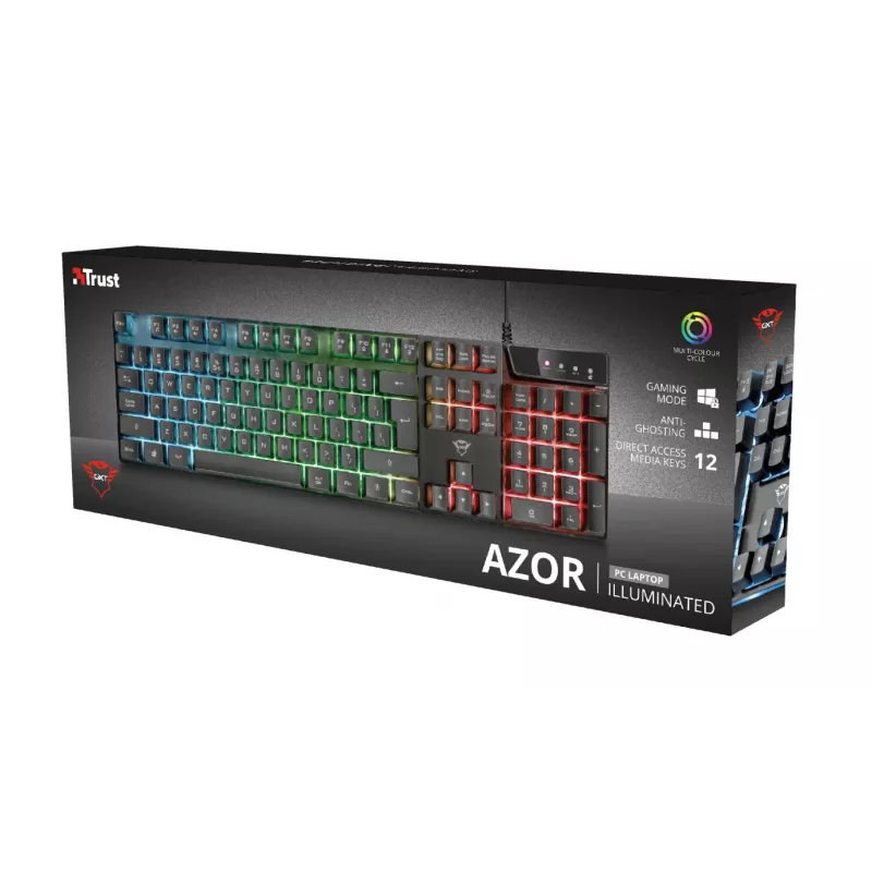 Trust GXT 835 Azor klaviatuur Gaming USB German Must