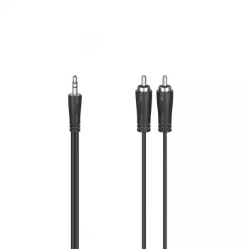 Hama 00205112 helikaabel 5 m 3,5 mm 2 x RCA Must