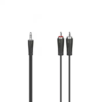 Hama 00200720 helikaabel 1,5 m 3,5 mm 2 x RCA Must
