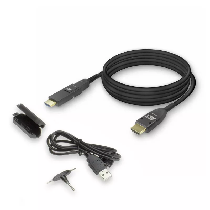 ACT 20 m HDMI kiire 4K aktiivne optiline kaabel eemaldatava pistikuga v2.0 HDMI-A-pistik - HDMI-A-pistik