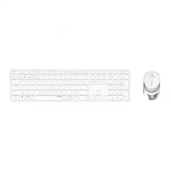 Rapoo 9850M klaviatuur ja hiir komplektis Home RF Wireless Bluetooth QWERTZ saksa valge
