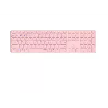 Rapoo E9800M klaviatuur juhtmevaba Bluetooth QWERTZ saksa roosa