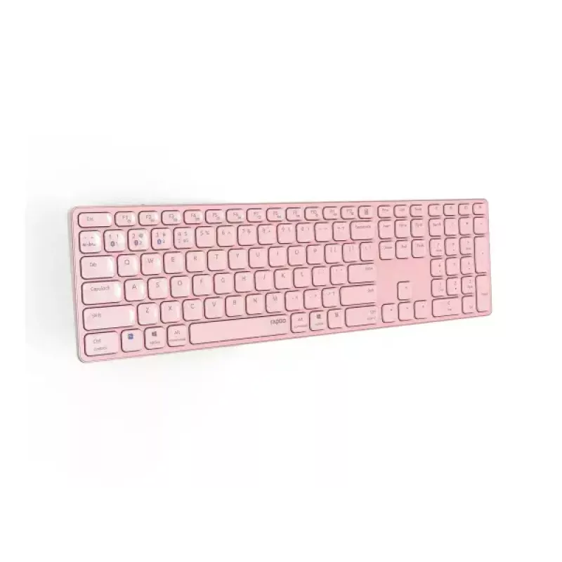 Rapoo E9800M klaviatuur juhtmevaba Bluetooth QWERTZ saksa roosa