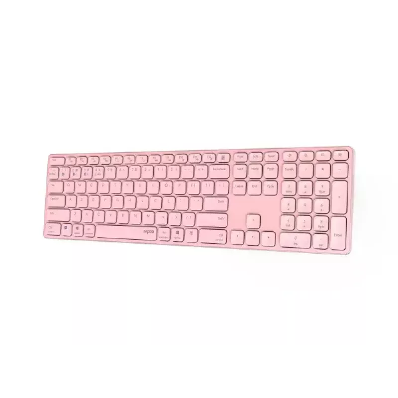 Rapoo E9800M klaviatuur juhtmevaba Bluetooth QWERTZ saksa roosa