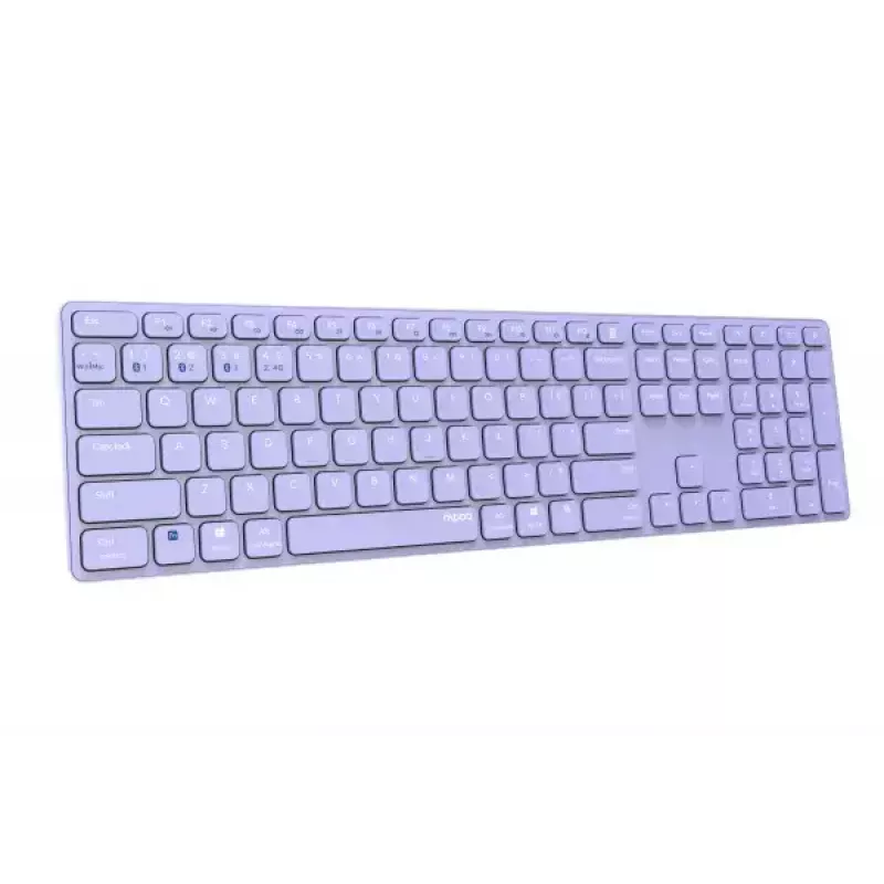 Rapoo E9800M klaviatuur juhtmevaba Bluetooth QWERTZ saksa lilla