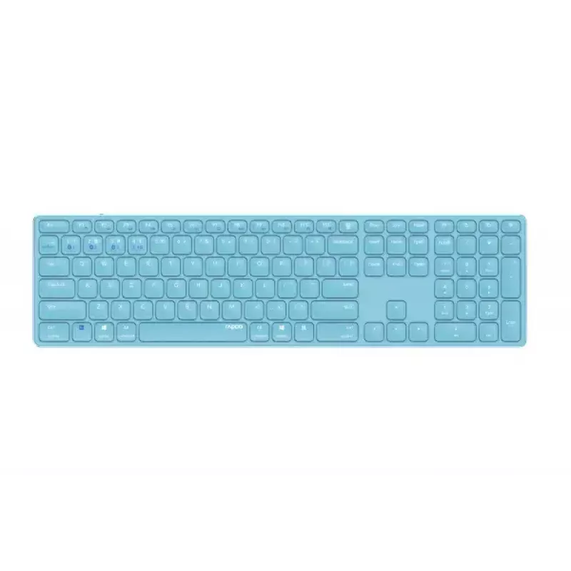 Rapoo E9800M klaviatuur Kodu RF-juhtmevaba Bluetooth QWERTZ Saksa Sinine
